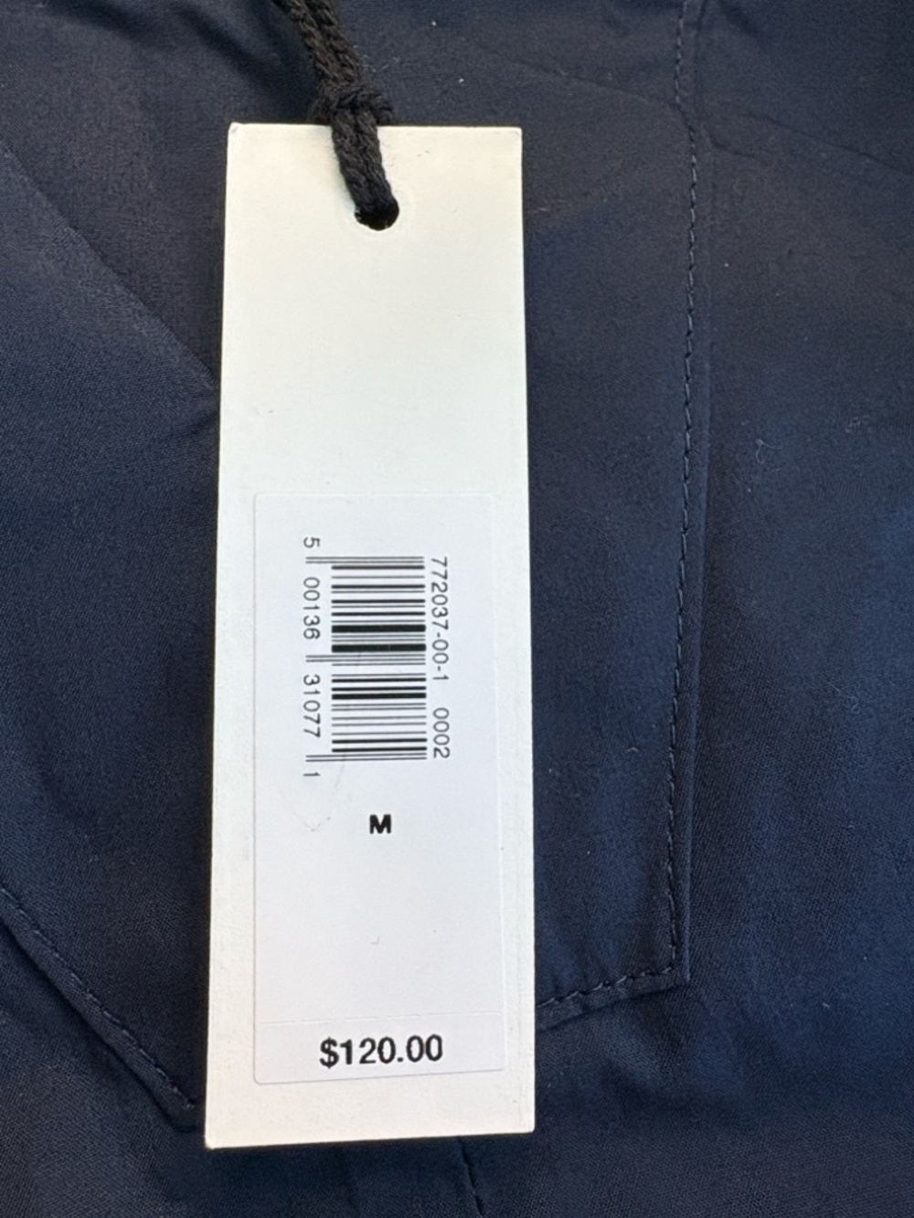 NWT Banana Republic Cotton Poplin Swing Mini Tapestry Navy Blue Sz Medium - Picture 6 of 8